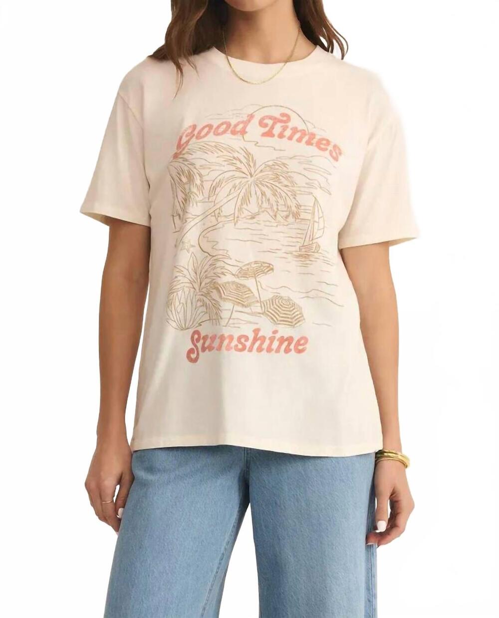 NEW Z SUPPLY apres sea boyfriend tee in sea salt